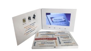 Brochure vidéo A5 écran 7" format A5 avec boutons fonctionnels
