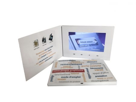 Brochure vidéo A5 écran 7" format A5 avec boutons fonctionnels